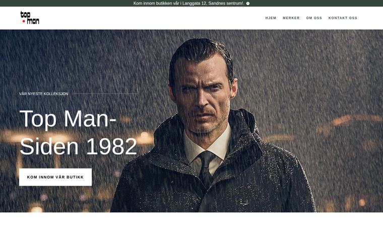 Skjermbilde av forsiden til Topman
