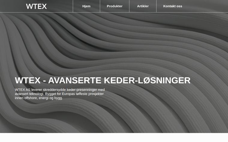 Skjermbilde av forsiden til WTEX